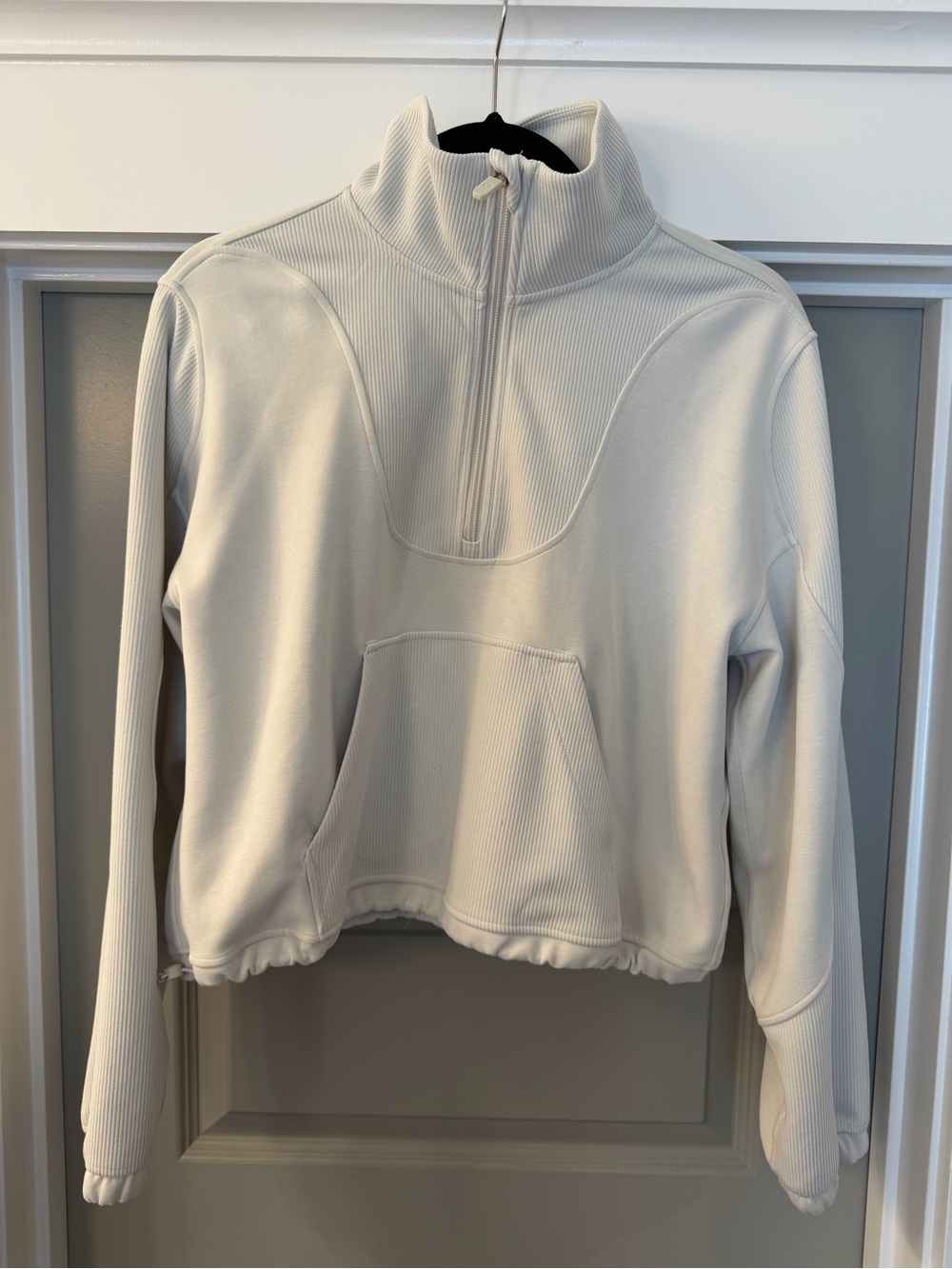 Lululemon Brushed Softstreme Half Zip | Bone | Size 6